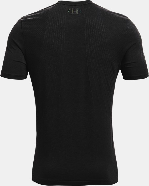 Men's UA RUSH™ Seamless Short Sleeve in Black image number 5